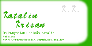 katalin krisan business card