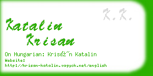 katalin krisan business card